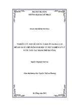 Nghiên cứu một số chủng vi khuẩn bacillus sp. để sản xuất chế phẩm sinh học và thử nghiệm xử lý nước thải tại thành phố đà nẵng.