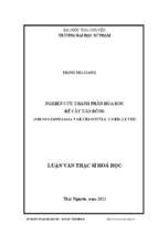 Nghiên cứu thành phần hóa học rễ cây tào đông