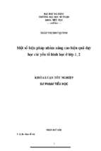Một số biện pháp nhằm nâng cao hiệu quả dạy học các yếu tố hình học ở lớp 1, 2.