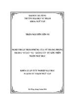 Nghệ thuật trào phúng của vũ trọng phụng trong “số đỏ” và “giông tố” từ góc nhìn ngôn ngữ học.