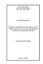 Nghiên cứu sự phân bố và khả năng tích lũy lipid của một số loài tảo lục (chlorophyta) tại hồ sông đầm thành phố tam kỳ.