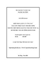 Biện pháp quản lý công tác giáo dục pháp luật cho học sinh trường phổ thông dân tộc nội trú nước oa huyện bắc trà my tỉnh quảng nam...