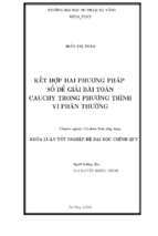 Kết hợp hai phương pháp số để giải bài toán cauchy trong phương trình vi phân thường.