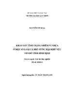 Khảo sát tình trạng nhiễm vi nhựa ở một số loài cá nhỏ nước mặn khu vực ven bờ tỉnh bình định