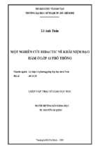 Một nghiên cứu didactic về khái niệm đạo hàm ở lớp 11 phổ thông