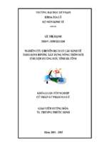 Nghiên cứu chuyển dịch cơ cấu kinh tế theo định hướng xây dựng nông thôn mới ở huyện hương sơn, tỉnh hà tĩnh.