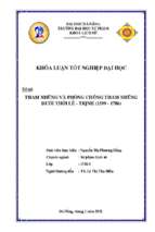 Tham nhũng và phòng chống tham nhũng dưới thời lê   trịnh (1599   1786)