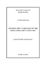 Bất đẳng thức và bài toán cực trị trong lớp đa thức lượng giác..