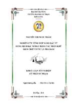 Nghiên cứu tổng hợp nano bạc từ dung dịch bạc nitrat (agno3) bằng tác nhân khử dịch chiết nước lá nha đam.