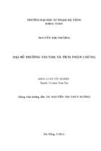 Đại số trường vector và tích phân chúng.