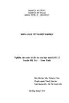 Nghiên cứu mức độ lo âu của học sinh khối 12 huyện mỹ lộc – nam định.