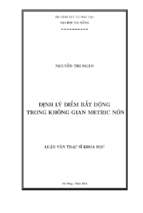 Định lý điểm bất động trong không gian metric nón..