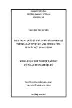 Hiện trạng quản lý chất thải rắn sinh hoạt trên địa bàn huyện kỳ anh, tỉnh hà tĩnh. đề xuất một số giải pháp.