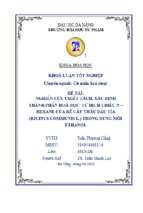 Nghiên cứu chiết tách và xác định thành phần hoá học từ dịch chiết n – hexane của rễ cây thầu dầu tía (ricinus communis l.) trong dung môi ethanol..