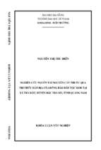 Nghiên cứu nguồn tài nguyên cây thuốc qua tri thức bản địa của đồng bào dân tộc kor tại xã trà kót, huyện bắc trà my, tỉnh quảng nam.