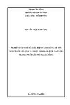 Nghiên cứu một số điều kiện ươm trồng để sản xuất loài lan gấm (ludisia discolor (ker gawler) blume) nuôi cấy mô tại đà nẵng.