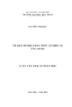 Về một số bất đẳng thức cổ điển và ứng dụng