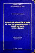 Nghiên cứu nhân giống và trồng thử nghiệm cây hương thảo (rosmarinus officinalis l.) trong điều kiện sinh thái tại thành phố đà nẵng.