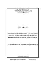 Nghiên cứu khả năng sinh trưởng, cải tạo và chống xói lở đất của một số loài thực vật trên đất sau khai khoáng tại huyện đồng hỷ   tỉnh thái nguyên