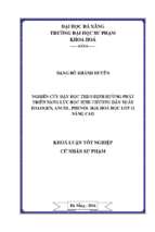 Nghiên cứu dạy học theo định hướng phát triển năng lực học sinh chương dẫn xuất halogen, ancol, phenol sgk hóa học lớp 11 nâng cao.