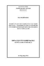 Nghiên cứu mức độ ô nhiễm nước ở âu thuyền thọ quang   thành phố đà nẵng và ảnh hưởng của nó đến sản xuất, đời sống của cộng đồng dân cư xung quanh.