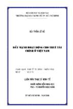 Đẩy mạnh hoạt động cho thuê tài chính ở việt nam