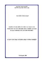 Nghiên cứu đặc điểm cấu trúc các trạng thái thảm thực vật thứ sinh phục hồi tự nhiên tại trạm đa dạng sinh học mê linh tỉnh vĩnh phúc