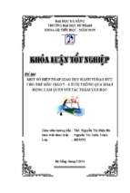 Một số biện pháp giáo dục hành vi đạo đức cho trẻ mẫu giáo 5 6 tuổi thông qua hoạt động làm quen với tác phẩm văn học.