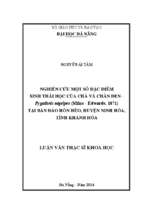 Nghiên cứu một số đặc điểm sinh thái học của chà vá chân đen   pygathrix nigripes (milne   edwards, 1871) tại bán đảo hòn hèo, huyện ninh hòa, tỉnh khánh hòa....