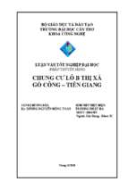 Chung cư lô b thị xã gò công – tiền giang