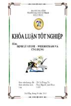 Định lý stone   weierstrass và ứng dụng.