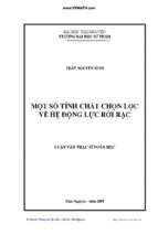 Một số tính chất chọn lọc về hệ động lực rời rạc