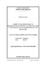 Nghiên cứu đặc điểm sinh học và biện pháp kỹ thuật nhằm nâng cao năng suất, chất lượng hồng việt cường tại huyện đônh hỷ tỉnh thái nguyên
