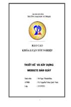 Nghiên cứu xây dựng thiết kế website bán giày