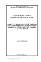 Nghiên cứu ảnh hưởng của các thông số công nghệ bôi trơn làm nguội tối thiểu đến mòn và tuổi bền dao phay khi phay lăn răng đĩa xích