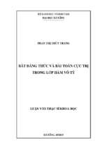 Bất đẳng thức và bài toán cực trị trong lớp hàm vô tỷ..