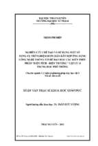 Nghiên cứu chế tạo và sử dụng một số  dụng cụ thí nghiệm đơn giản kết hợp ứng dụng  công nghệ thông tin để dạy học các kiến thức phần điện tích   điện trường vật lý 11 trung học phổ thông