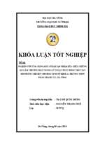 Nghiên cứu ứng dụng một số bài tập nhằm sửa chữa những sai lầm thường mắc trong kỹ thuật phát bóng thấp tay môn bóng chuyền cho học sinh nữ khối 11 trường trung học phổ thông phan thành tài, đà nẵng.