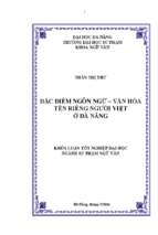 Đặc điểm ngôn ngữ   văn hóa tên riêng người việt ở đà nẵng.