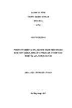 Nghiên cứu chiết tách và xác định thành phần hóa học dịch chiết axeton, etylaxetat trong rễ củ nghệ vàng huyện đại lộ, tỉnh quảng nam.