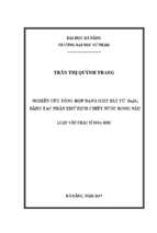 Nghiên cứu tổng hợp nano oxit sắt từ fe3o4 bằng tác nhân khử dịch chiết nước rong nâu