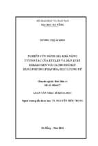 Nghiên cứu đánh giá khả năng tương tác của etylen và dẫn xuất đihalogen với cacbonđioxit bằng phương pháp hóa học lượng tử.....