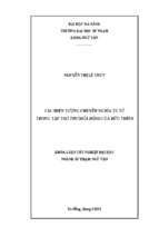 Các hiện tượng chuyển nghĩa tu từ trong tập thơ thư mùa đông của hữu thỉnh.