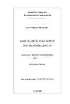 Đánh giá chất lượng dịch vụ trên mạng       wirelless lan