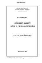 Hàm green đa phức và xấp xỉ các hàm chỉnh hình