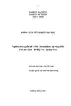 Nghiên cứu nguồn lợi cá mú (serrenidae) tại vùng biển cù lao chàm   thành phố hội an – quảng nam.