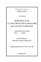 Nghệ thuật tự sự của tiểu thuyết trung trung đỉnh qua lạc rừng và lính trận..