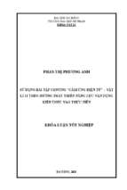 Sử dụng bài tập chương “cảm ứng điện từ” – vật lí 11 theo hướng phát triển năng lực vận dụng kiến thức vào thực tiễn