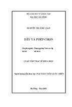 Dãy và phép chọn....