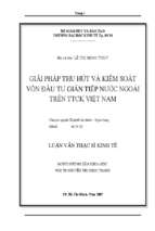 Giải pháp thu hút đầu tư và kiểm soát vốn đầu tư gián tiếp nước ngoài trên thị trường chứng khoán việt nam.